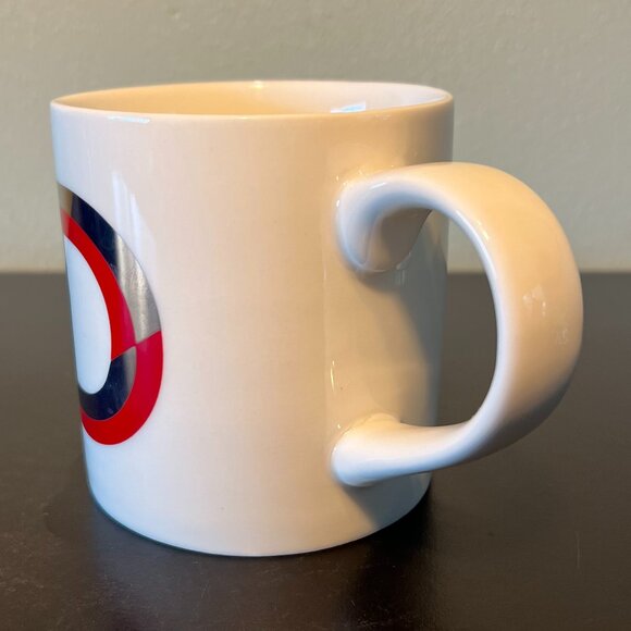 OPALHOUSE Letter "D ” Monogram Initial Maroon and Metallic Gold Ribbed Mug ~ - Picture 5 of 13